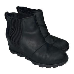 SOREL Joan Rhapsody Wedge Snow Boots in Black    Size: US 10